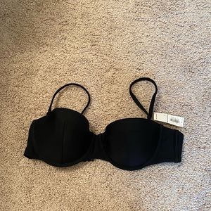 NWT black bikini top